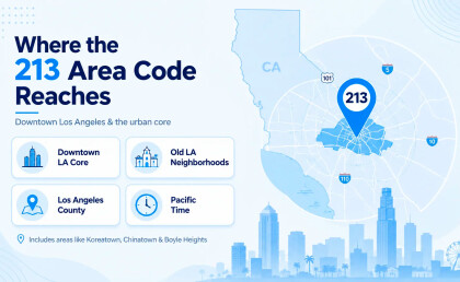 213 Area Code: Los Angeles Location