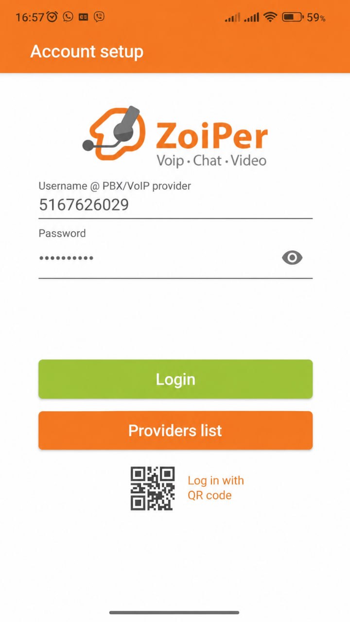 Настройка SIP-аккаунта в Zoiper