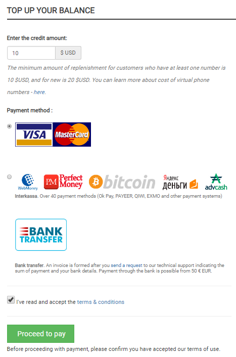 Make payment online